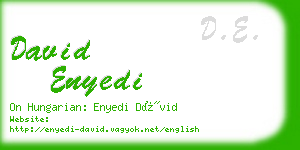 david enyedi business card